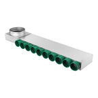 Distribuitor plat Ø200 mm pentru tuburi Ø75 mm – 6, 8, 10 sau 12 ieșiri