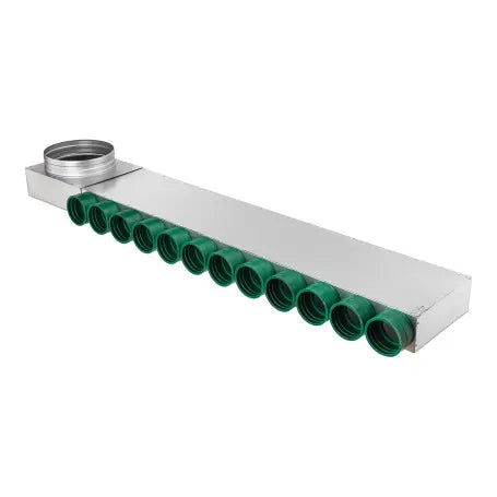 Distribuitor plat Ø160 pentru tuburi Ø75 mm – 6, 8, 10 sau 12 ieșiri - tub flexibil ventilație antistatic - Smartvent.ro Baia Mare