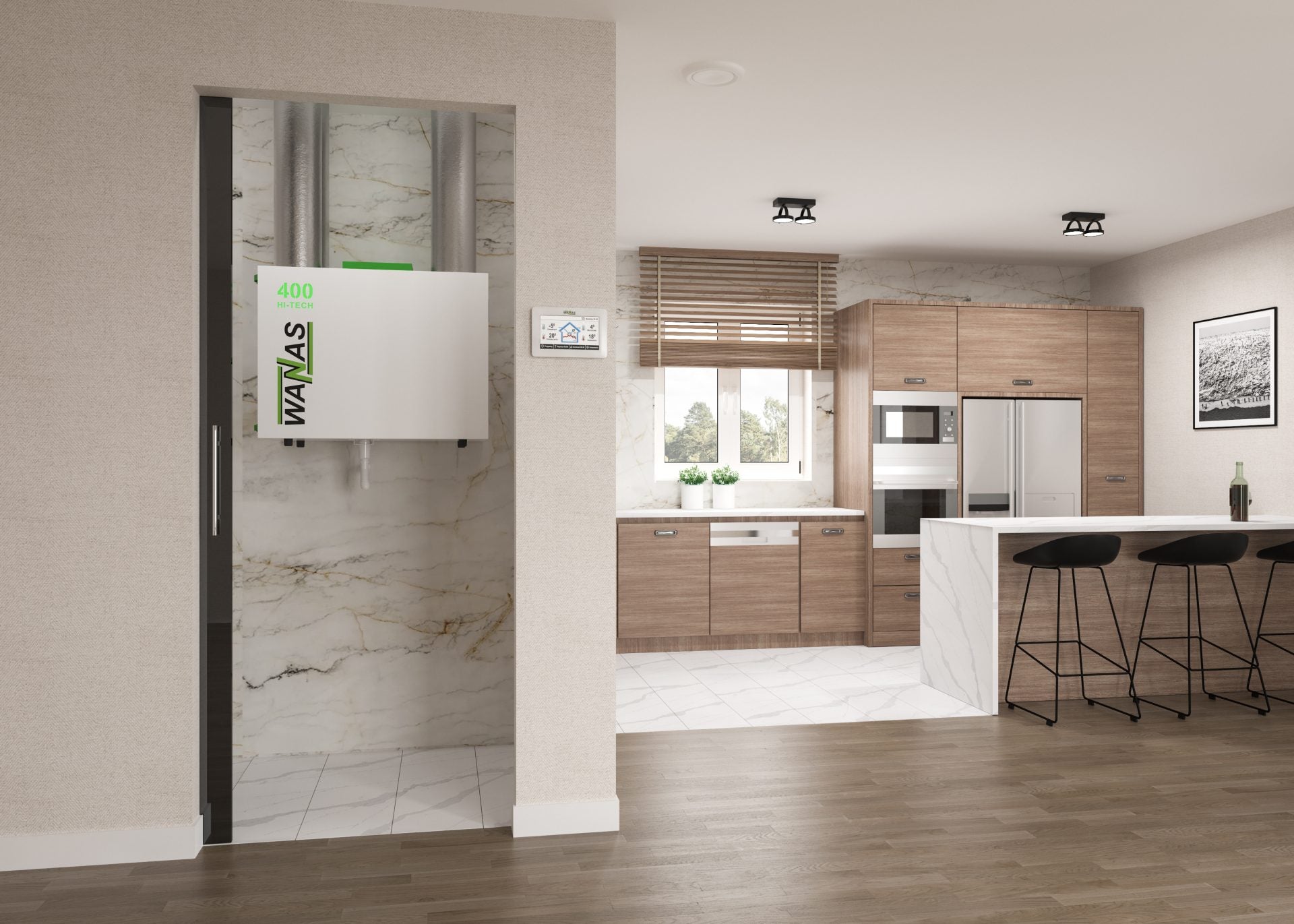 WANAS 400 V HI-TECH - sistem de ventilație cu recuperare de căldură - Smartvent.ro Baia Mare