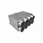 Cutie distributie liniar 8×75 / Ø160 vedere laterala cu racordpentru tub flexibil