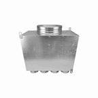 Cutie distributie unghiular simplu 8×75 / Ø200 vedere racord principal si racorduri pentru tub flexibil