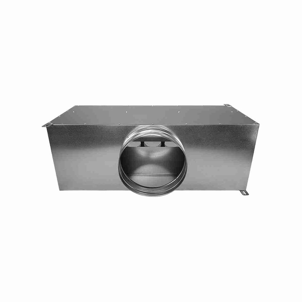 Distribuitorul liniar 14×75 / Ø200 vedere lateral racord principal