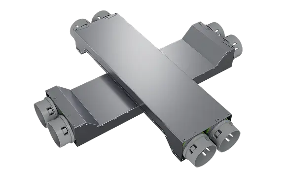 doua element de trecere pentru evitarea coliziunilor INOX Ø75 mm