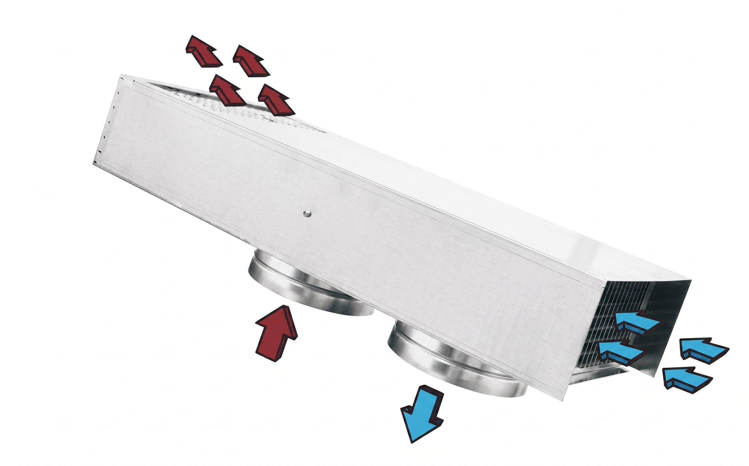 Priză și evacuare combinată de fațadă grilaj exterior Smartvent 2Flux: într-o singură carcasă, cu mască decorativă detașabilă - sistem de ventilație cu recuperare de căldură - Smartvent.ro Baia Mare