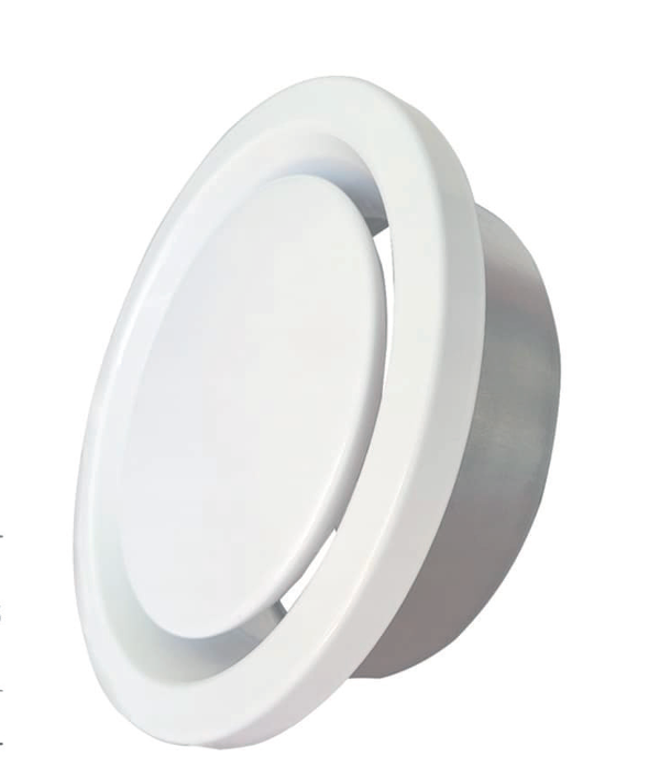 Anemostat evacuare aer Ø125 mm – Alb Scandinav - sistem de ventilație cu recuperare de căldură - Smartvent.ro Baia Mare