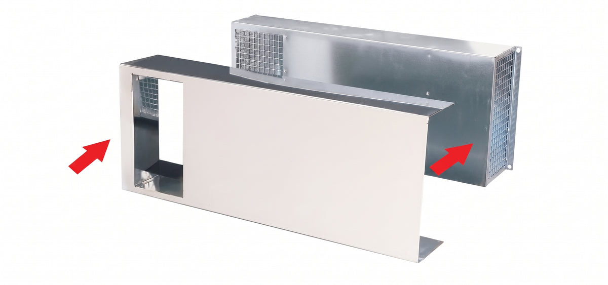Priză și evacuare combinată de fațadă grilaj exterior Smartvent 2Flux: într-o singură carcasă, cu mască decorativă detașabilă - sistem de ventilație cu recuperare de căldură - Smartvent.ro Baia Mare