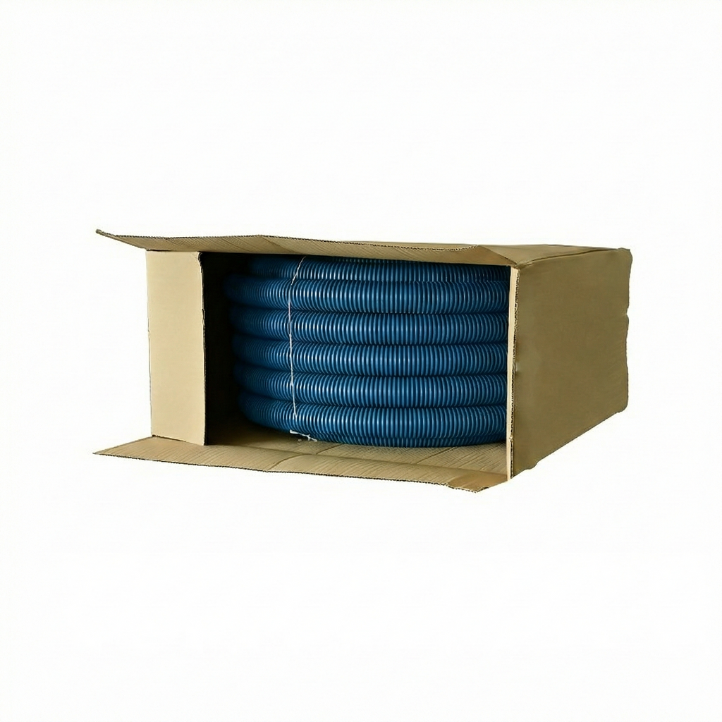 un colant de tub flexibil albastru smartvent in cutie de carton