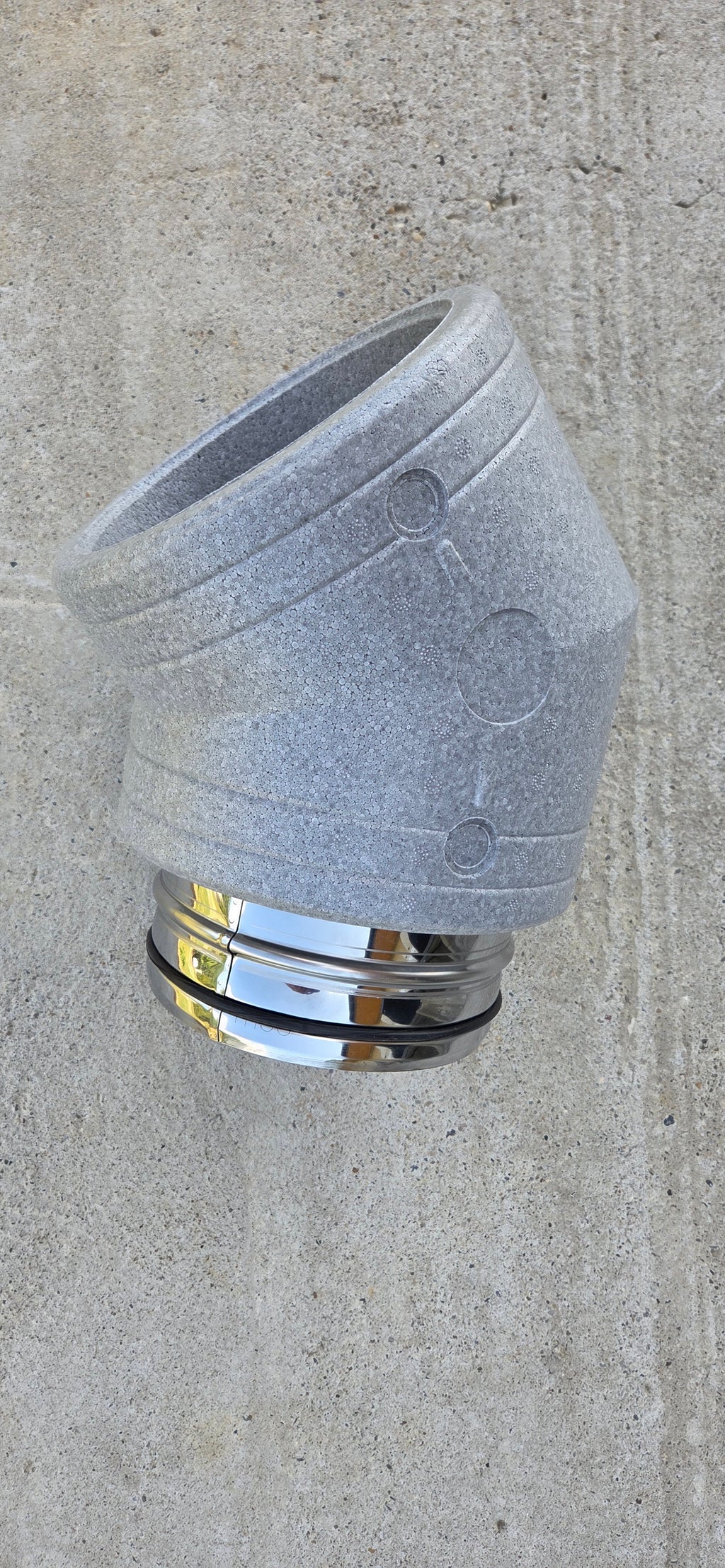 cot_EPS_gri_160_cu_conector_inox_cu_garnitura_smartvent poza reala santier romania