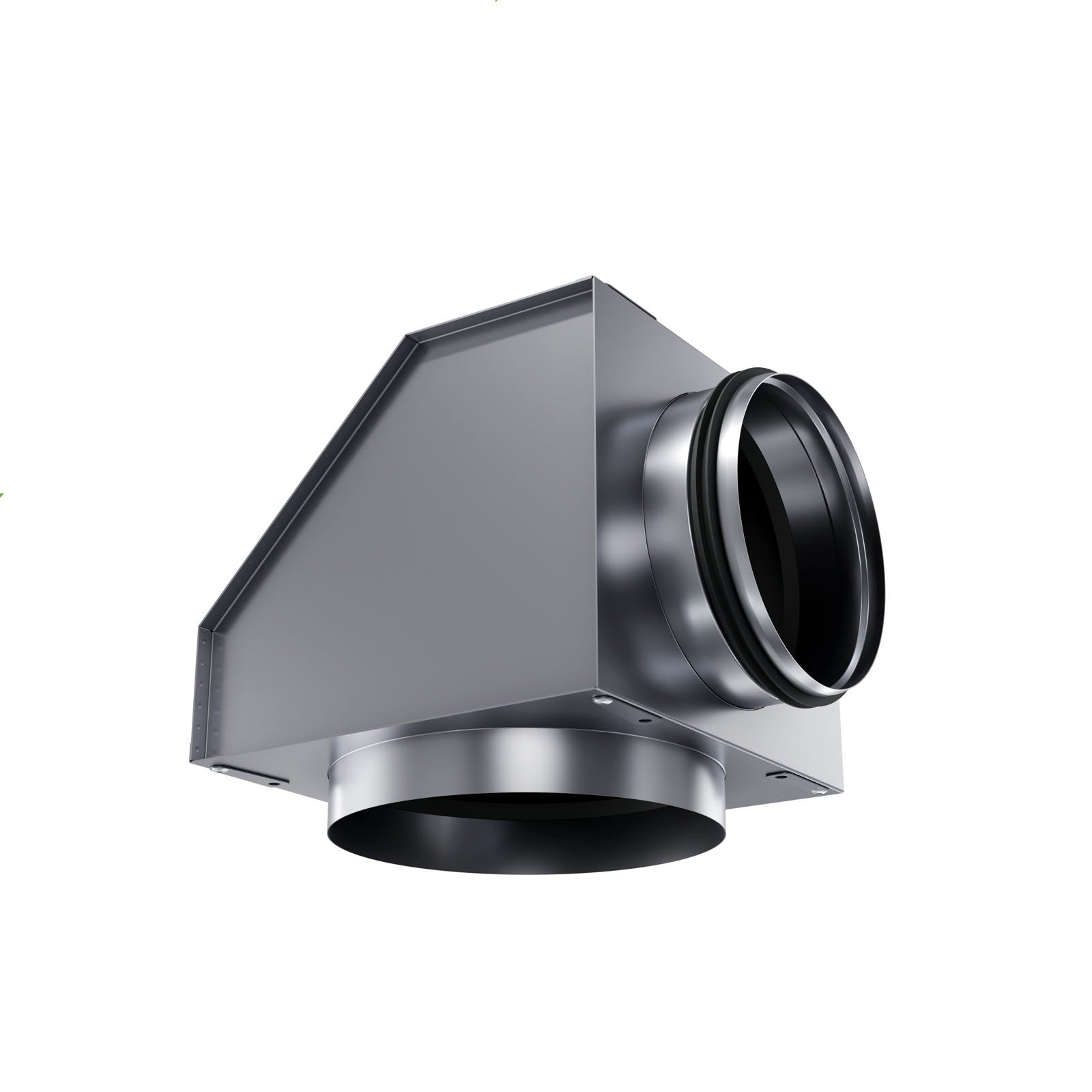 Cutie de racord la 90° pentru grilaj exterior în streașină, inox - sistem de ventilație cu recuperare de căldură - Smartvent.ro Baia Mare
