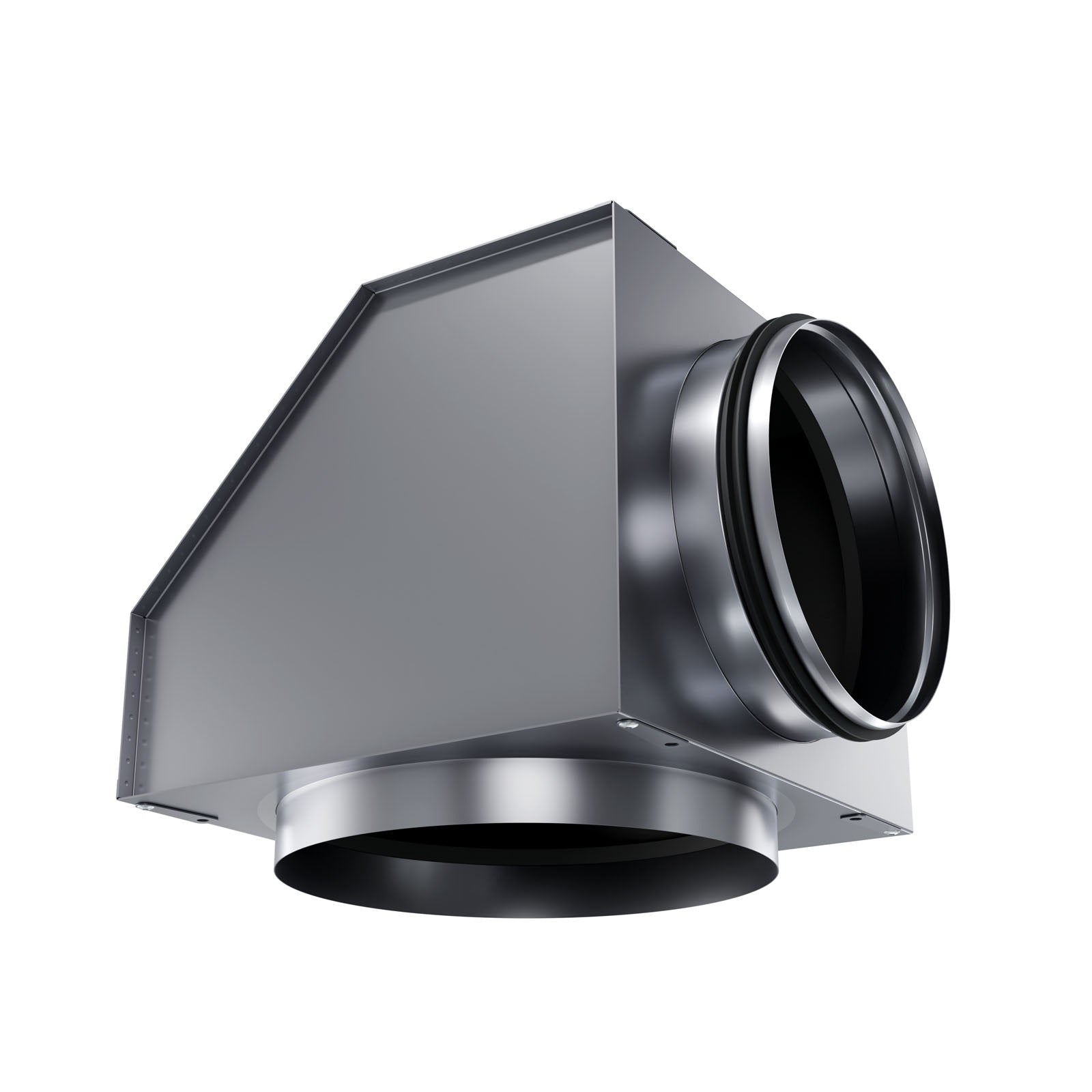 Cutie de racord la 90° pentru grilaj exterior în streașină, inox - sistem de ventilație cu recuperare de căldură - Smartvent.ro Baia Mare