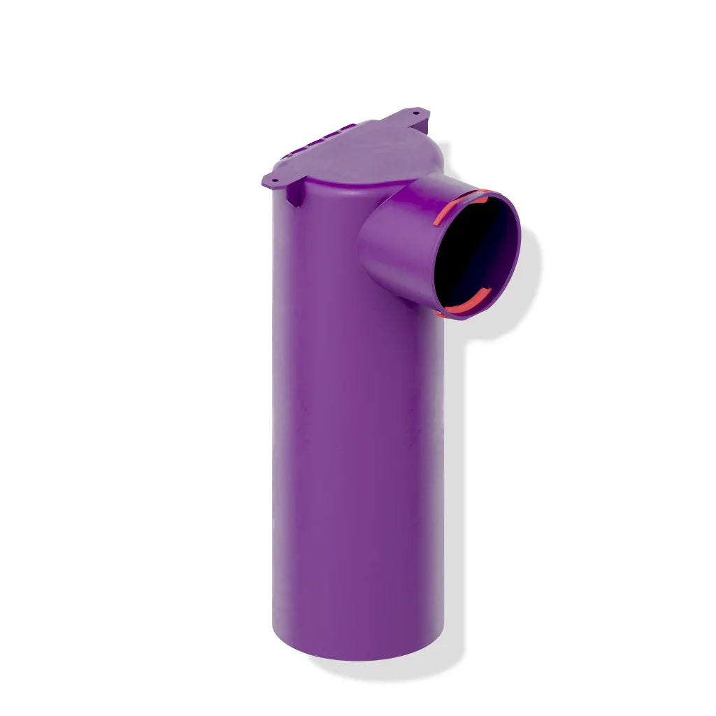 Cutie plenum 1×90/125 MAX-VENT vedere fata-lateral o duza