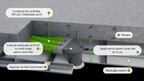 Cutie plenum PP 2×Ø75 / Ø125 mm – variantă de tavan și pardoseală