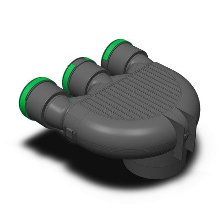 Plenum 3x75/125 socket racordare scurt - sistem de ventilație cu recuperare de căldură - Smartvent.ro Baia Mare