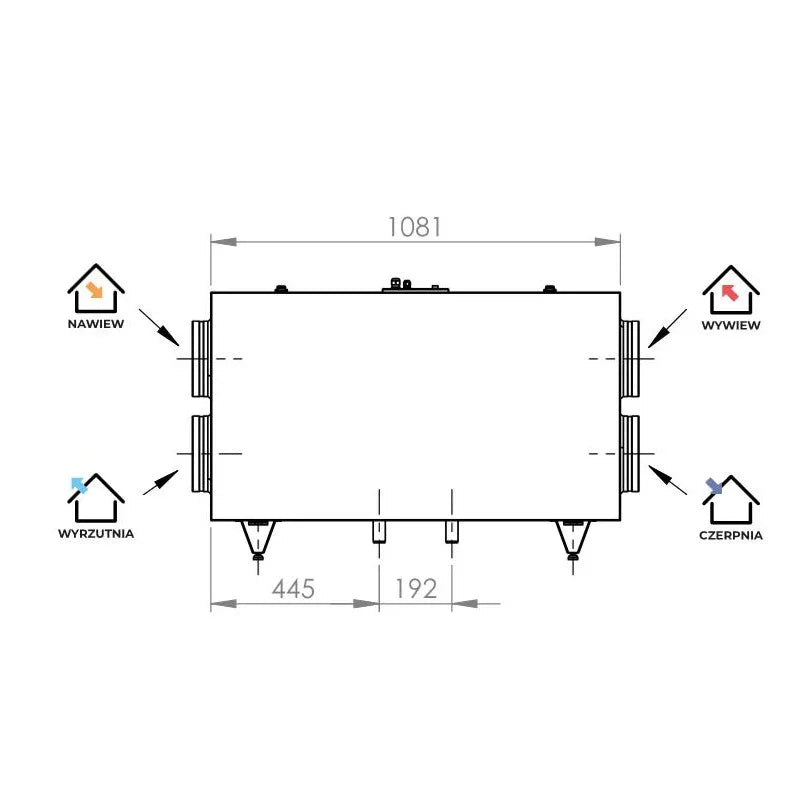 recuperator prodmax pro max 600 h masuratori - sistem de ventilație cu recuperare de căldură - Smartvent.ro Baia Mare