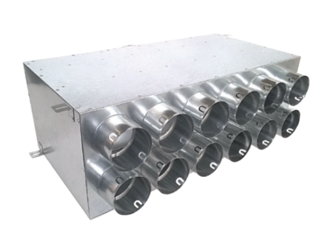 Distribuitor unghiular simplu două rânduri de ieșiri 12x75/200 - sistem de ventilație cu recuperare de căldură - Smartvent.ro Baia Mare
