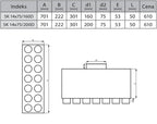 Distribuitor unghiular simplu 14x75mm Ø160 mm