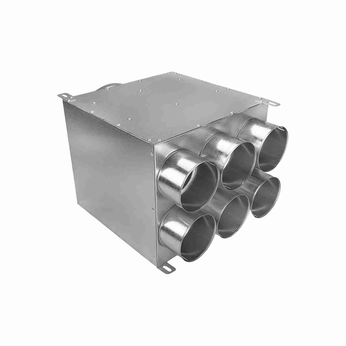 Distribuitor unghiular simplu 6×75/200 - cutie de distribuție sistem ventilație - Smartvent.ro Baia Mare