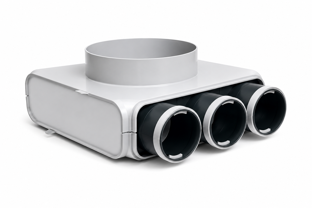 Sistem modular de distribuție din plastic – până la 15 ieșiri Ø75 mm