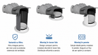 Cutie plenum PP 3×Ø75 / Ø125 mm – variantă de tavan și pardoseală