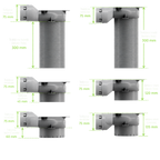 Cutie plenum PP 2×Ø75 / Ø125 mm – variantă de tavan și pardoseală