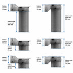 Cutie plenum PP 3×Ø75 / Ø125 mm – variantă de tavan și pardoseală
