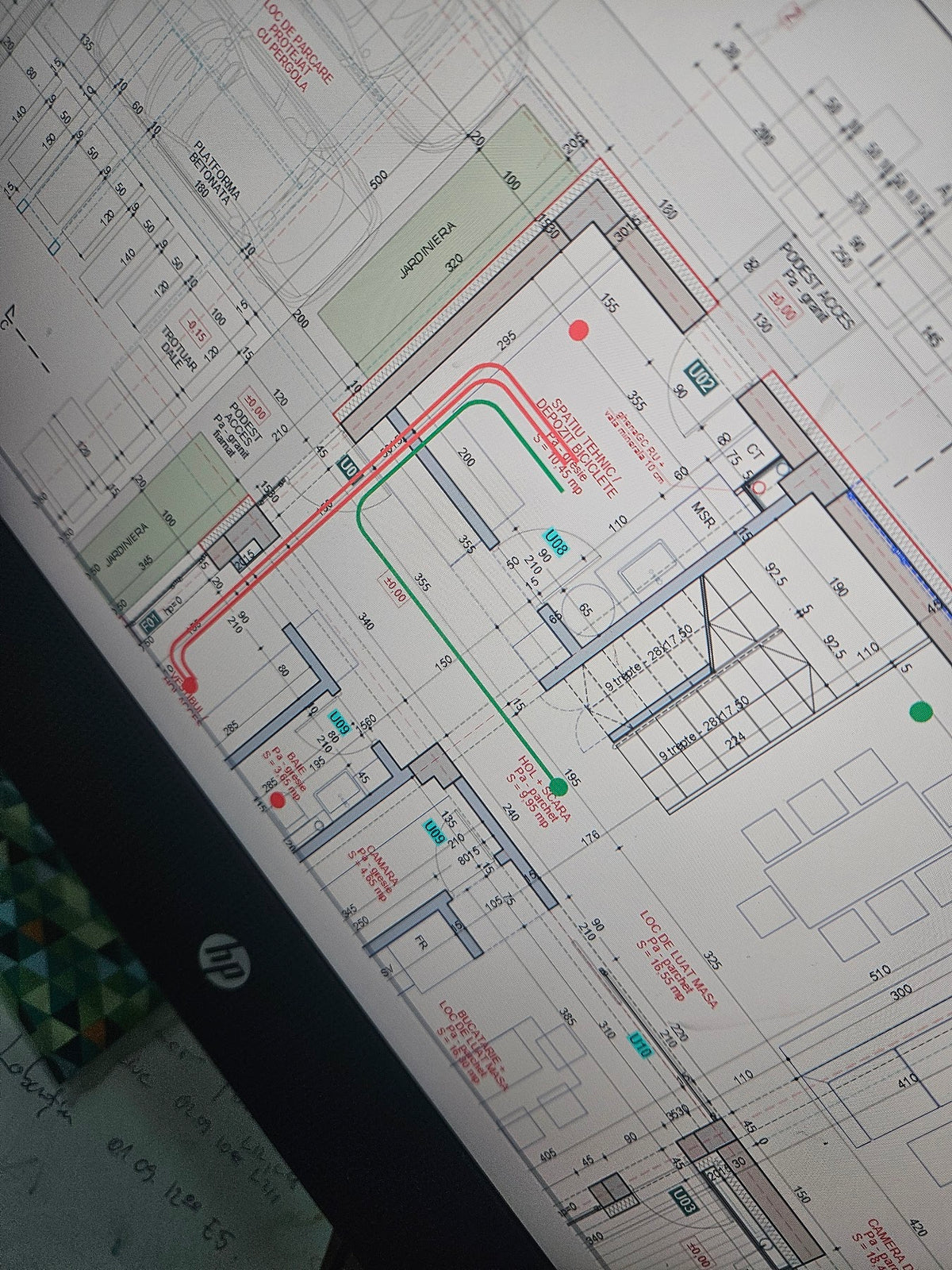 Proiect tehnic de ventilație cu traseele de tubulatură pe planul casei